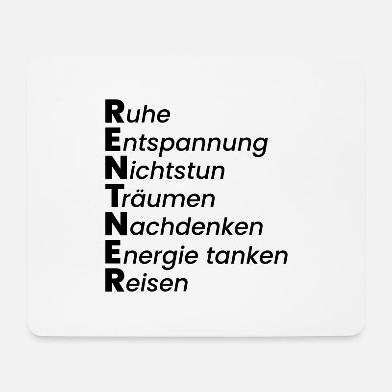 Rentner - Mousepad (Querformat) - Weiß