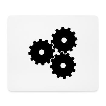 Gear Zahnrad Icon - Mousepad (Querformat) - Weiß - Vorne