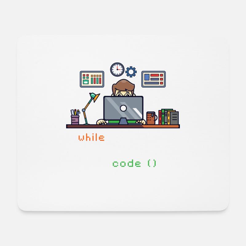 Computer Science Python P... Programmierer & Nerd - Mousepad (Querformat) - Weiß