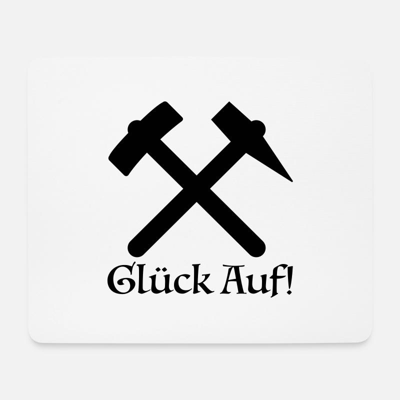 Glück Auf! Bergbau Ruhrpott Ruhrgebiet Zeche - Mousepad (Querformat) - Weiß