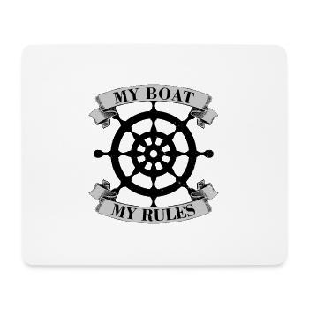 MY BOAT MY RULES - Mouse Pad (horizontal) - white - Front