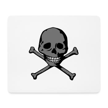Schädel (weiße Zähne) - Mousepad (Querformat) - Weiß - Vorne