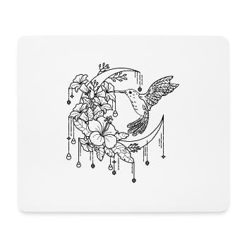 Kolibri - Mousepad (Querformat) - Weiß - Vorne