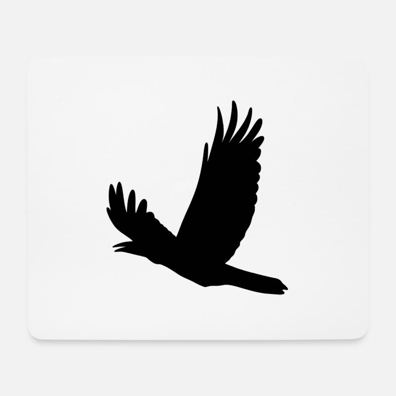 Flying Raven - Mouse Pad (horizontal) - white