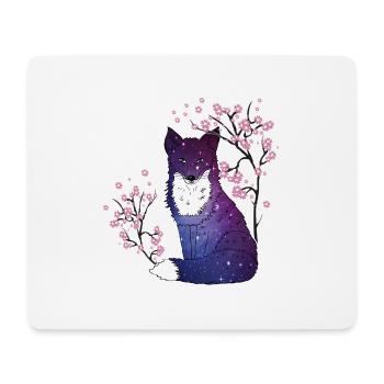 Renard japonais fleur de cerisier cadeau - Tapis de souris (format paysage) - blanc - Devant