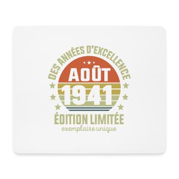 Anniversaire Millésime Fabriqué en Août 1941 - Tapis de souris (format paysage) - blanc - Devant