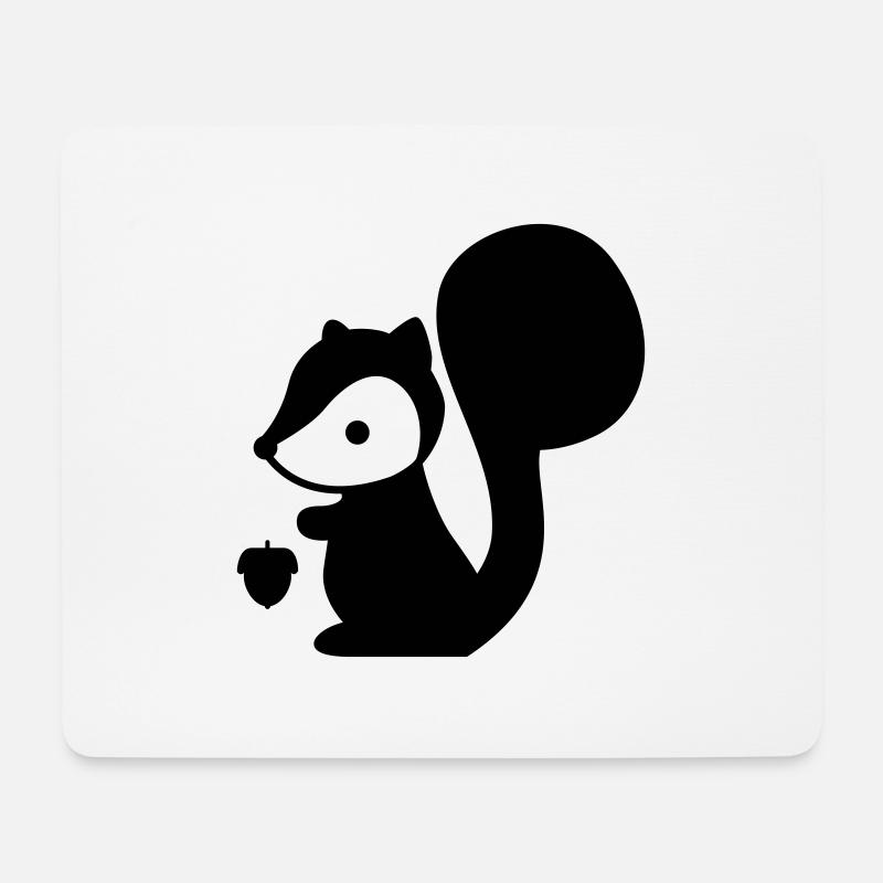 Eichhörnchen - Mousepad (Querformat) - Weiß