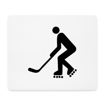 inline hockey inline Silhouette Logo - Mousepad (Querformat) - Weiß - Vorne