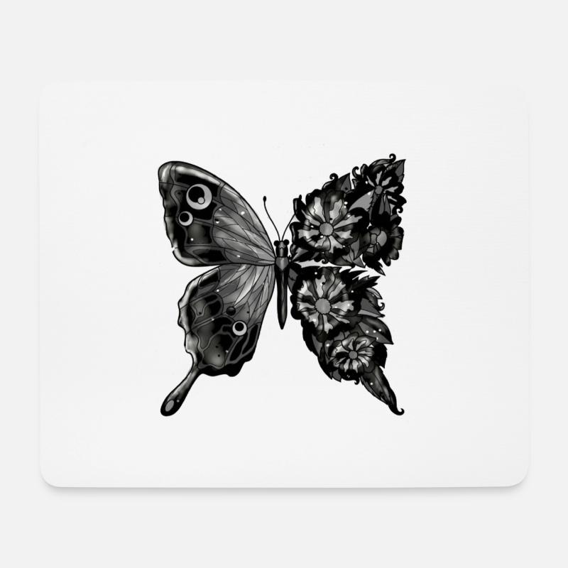 Schmetterling - Mousepad (Querformat) - Weiß