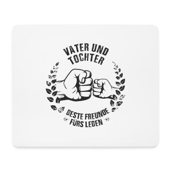 Vater und Tochter Beste Freunde fürs Leben - Mousepad (Querformat) - Weiß - Vorne