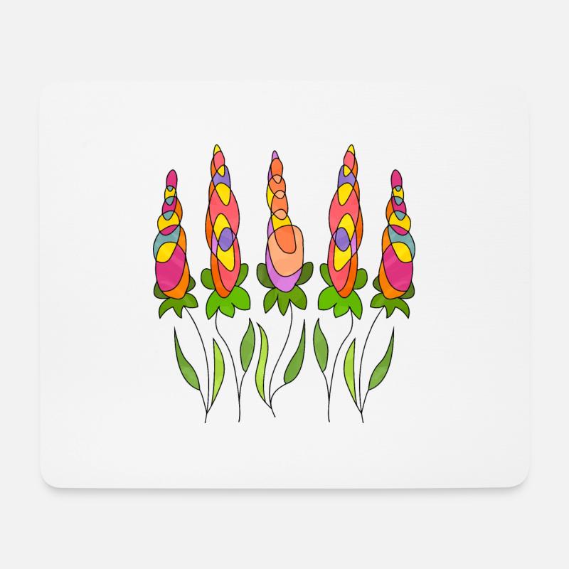 Blumen - Mousepad (Querformat) - Weiß