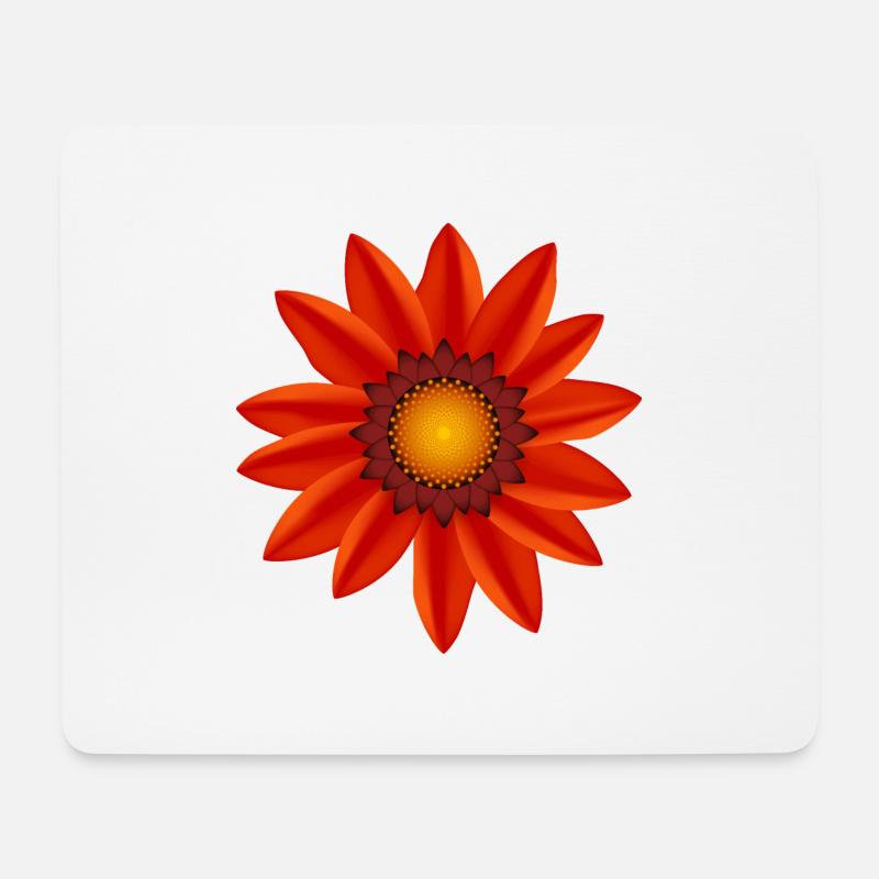 Blume - Mousepad (Querformat) - Weiß