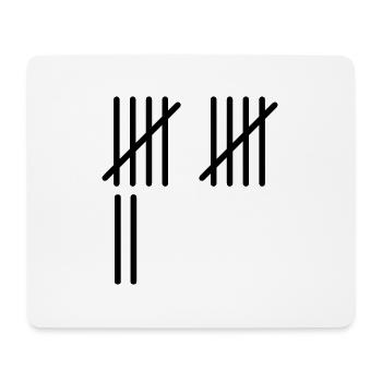 12 Stripes - Mouse Pad (horizontal) - white - Front