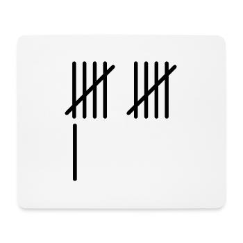11 Stripes - Mousepad (Querformat) - Weiß - Vorne
