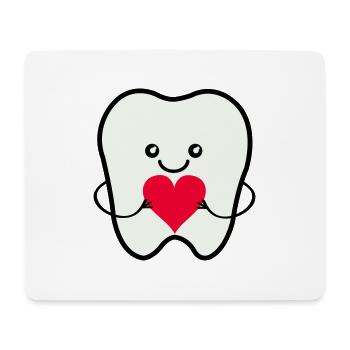 Zahn Smile Love - Mousepad (Querformat) - Weiß - Vorne