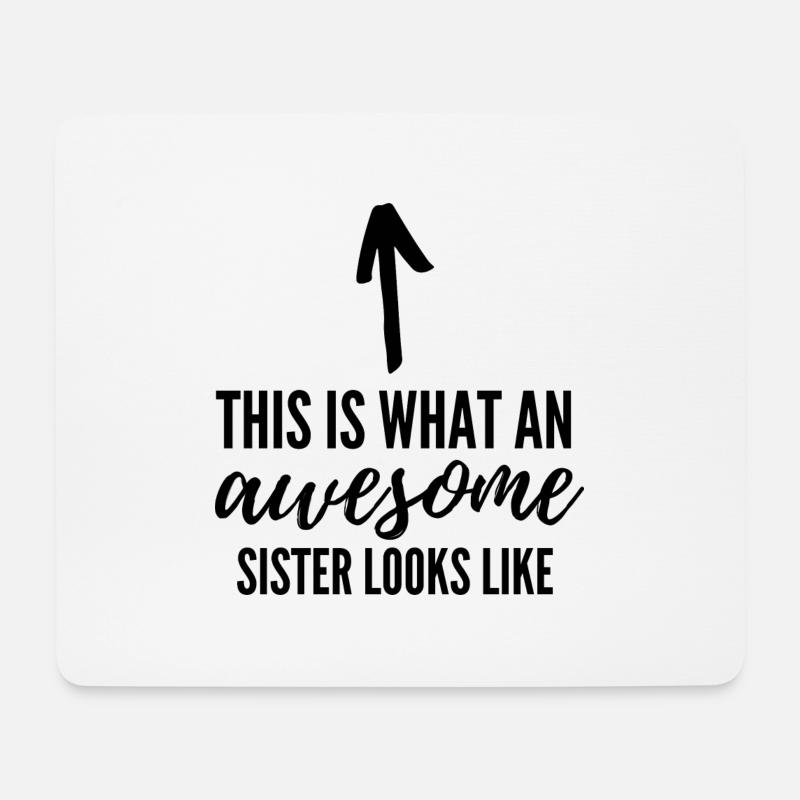 Tolle Schwester - Mousepad (Querformat) - Weiß