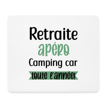 Retraite apéro camping car toute l'année - Tapis de souris (format paysage) - blanc - Devant
