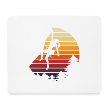 Vintage Trad Climbing - Mouse Pad (horizontal) - white - Front