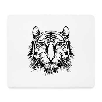 Tiger - Mousepad (Querformat) - Weiß - Vorne