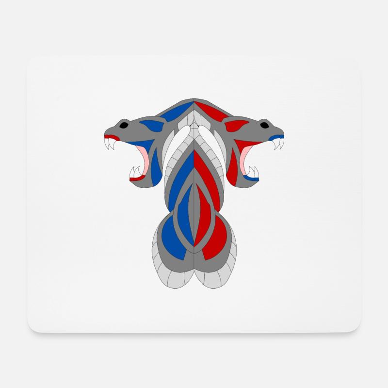 Entgegengesetzte Schlangen - Mousepad (Querformat) - Weiß