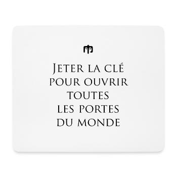 clé - Tapis de souris (format paysage) - blanc - Devant
