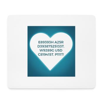 Buchstaben Zahlen T-Shirts blau - Mousepad (Querformat) - Weiß - Vorne