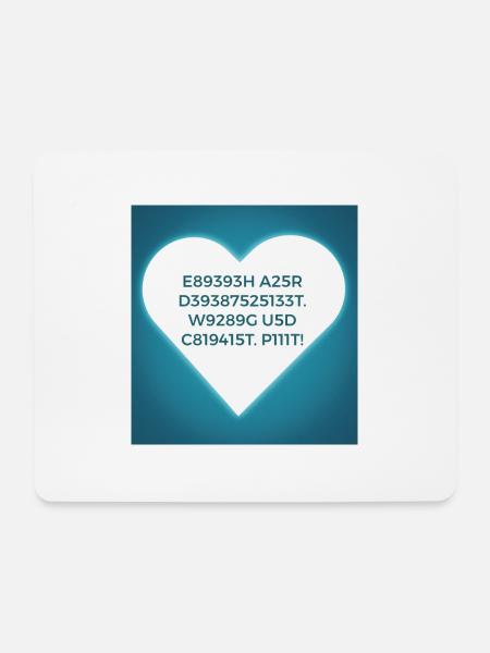 Buchstaben Zahlen T-Shirts blau - Mousepad (Querformat) - Weiß