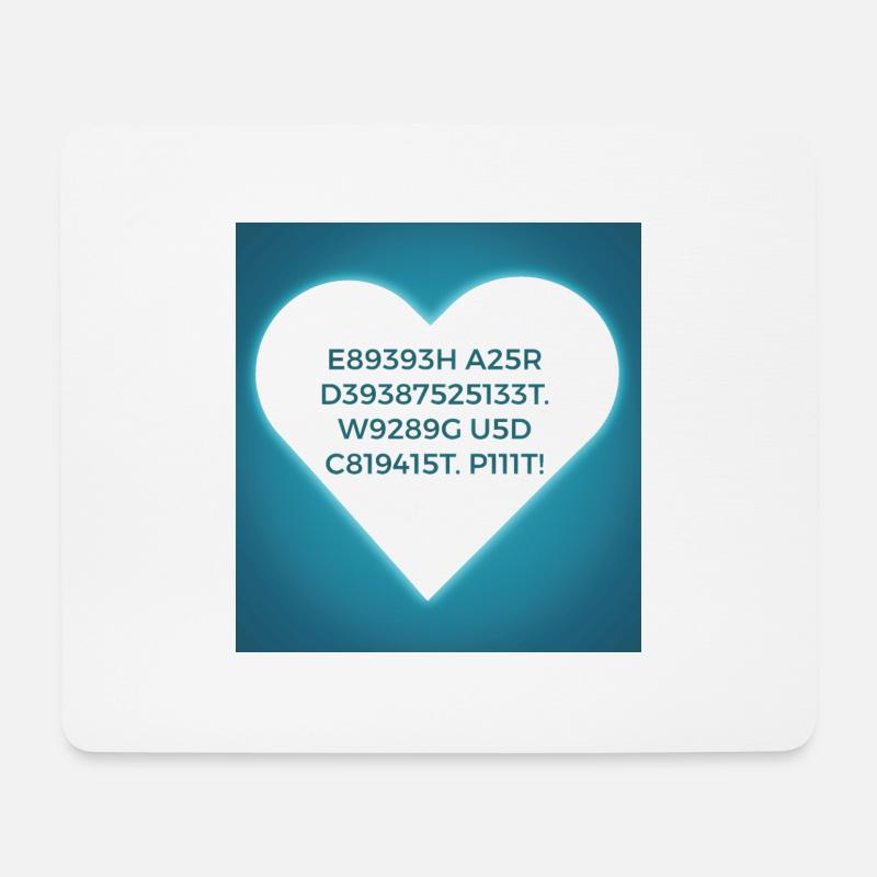 Buchstaben Zahlen T-Shirts blau - Mousepad (Querformat) - Weiß