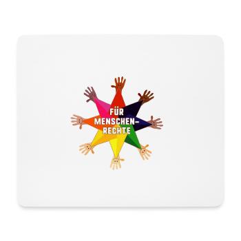 human,LGBT,Regenbogen,für menschenrechte,stern - Mousepad (Querformat) - Weiß - Vorne