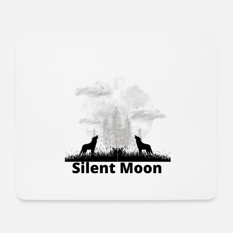 Silent Moon - Mouse Pad (horizontal) - white