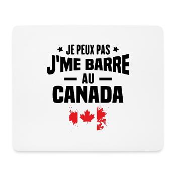 Je peux pas, j'me barre au canada - Tapis de souris (format paysage) - blanc - Devant