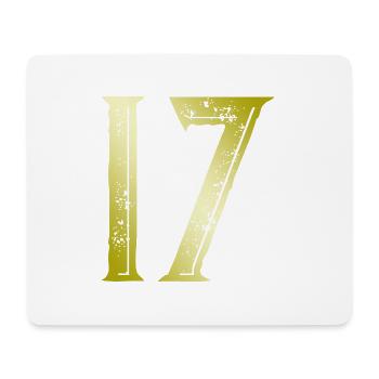 17 Symbole numérique - Tapis de souris (format paysage) - blanc - Devant
