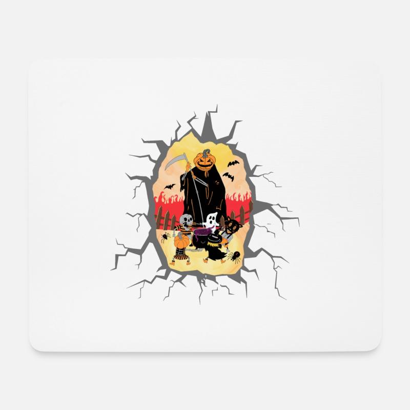 Halloween Motiv 2 - Mousepad (Querformat) - Weiß