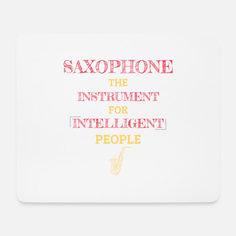 Saxophone Instrument For Intelligent People RD - Mousepad (Querformat) - Weiß