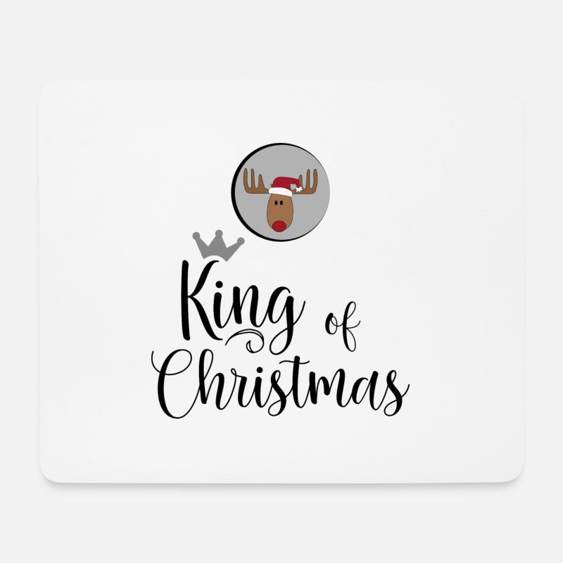 King of Christmas - Mousepad (Querformat) - Weiß