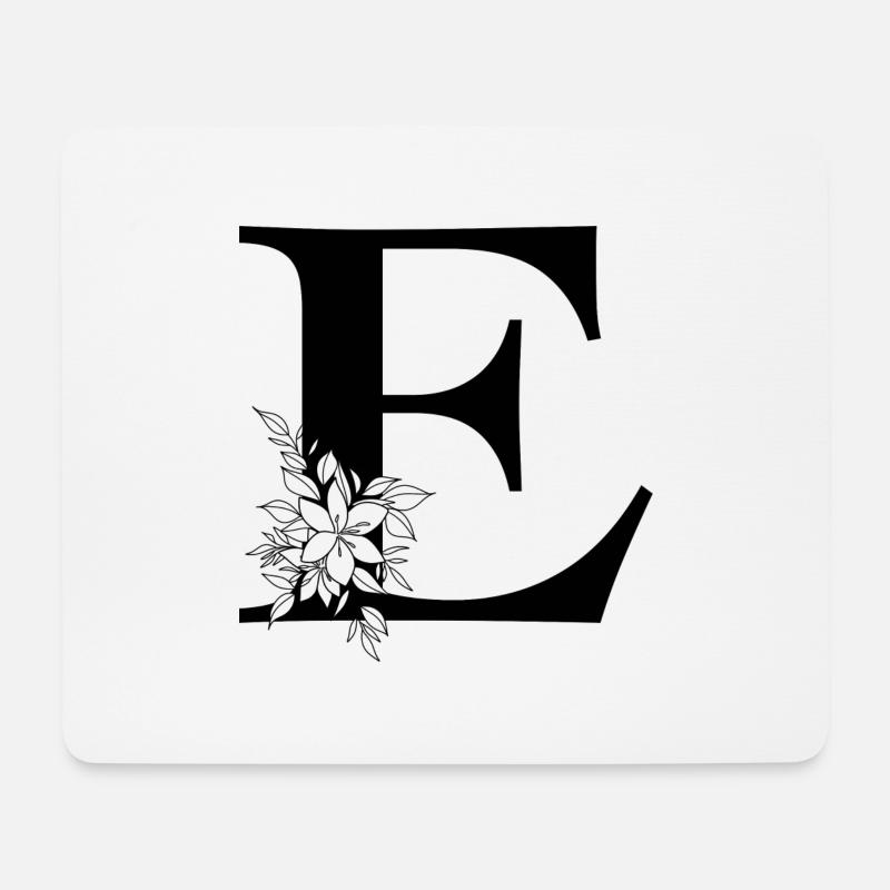 Buchstabe E - Mousepad (Querformat) - Weiß