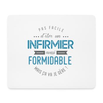 infirmier formidable - Tapis de souris (format paysage) - blanc - Devant