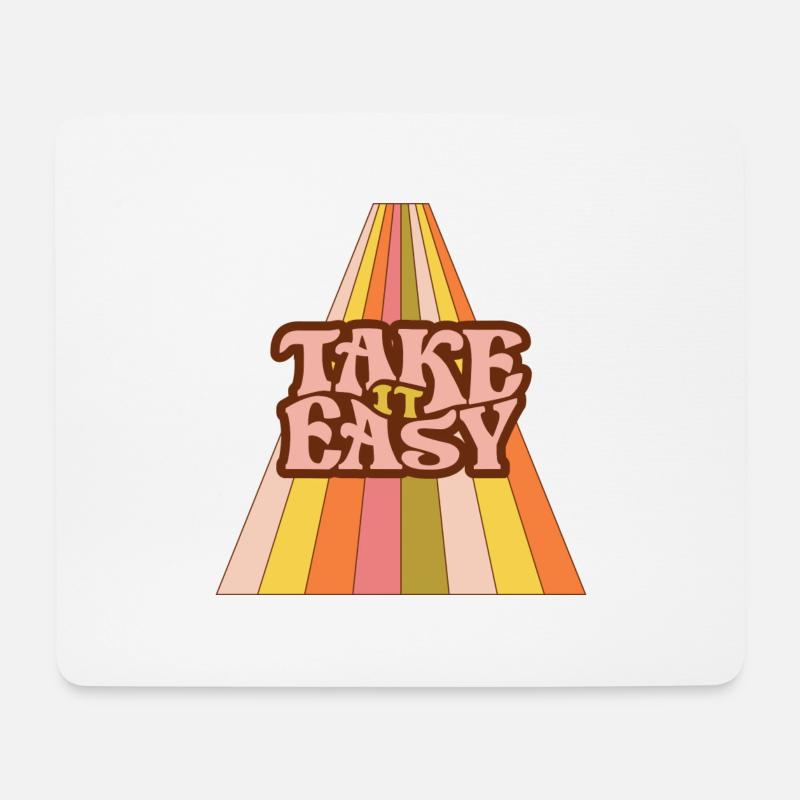 Take it Easy - Mousepad (Querformat) - Weiß