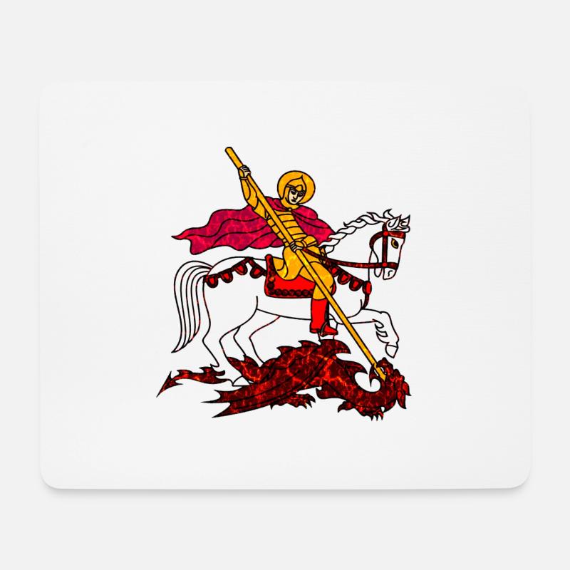 Michael Erzengel Heiliger Christlicher Engel Heiliger Heiliger Snkt - Mousepad (Querformat) - Weiß