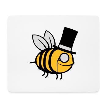 Chapeau haut de forme Sir Bee - Tapis de souris (format paysage) - blanc - Devant