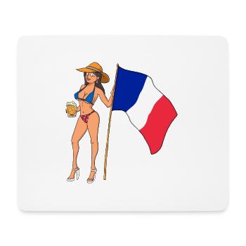 Sexy Woman France - Mouse Pad (horizontal) - white - Front