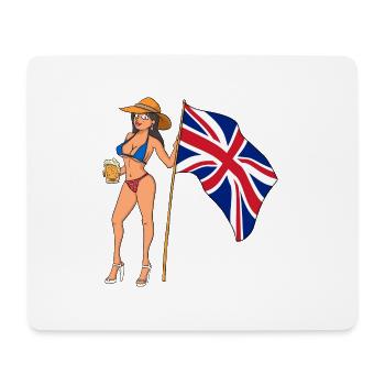 Sexy Fan Woman England - Mouse Pad (horizontal) - white - Front
