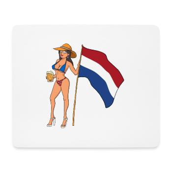 Hot Fan Girl Netherlands - Mouse Pad (horizontal) - white - Front