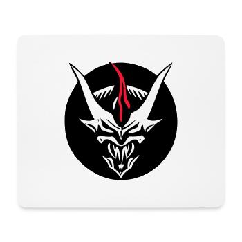 Dämonisches Monster (3. Horn personalisierbar) - Mousepad (Querformat) - Weiß - Vorne