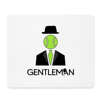 Tennis Match Ball Tennis Racket "Tennis Gentleman" - Mouse Pad (horizontal) - white - Front