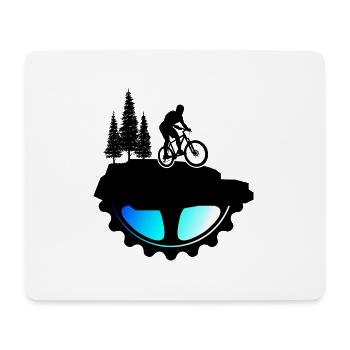 Vélo Chaîne de vélo VTT BIKETRAIL - Tapis de souris (format paysage) - blanc - Devant