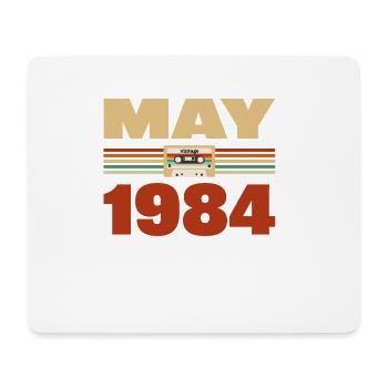 39. Geburtstag Mai Jahrgang 1984 Geschenkidee - Mousepad (Querformat) - Weiß - Vorne
