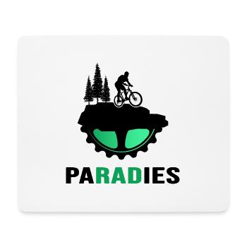 MTB bike mountain biker saddle solid downhill - Mouse Pad (horizontal) - white - Front