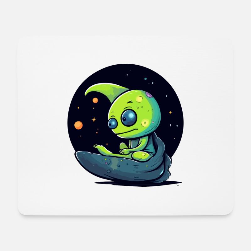 Mino der Außerirdische - Mousepad (Querformat) - Weiß