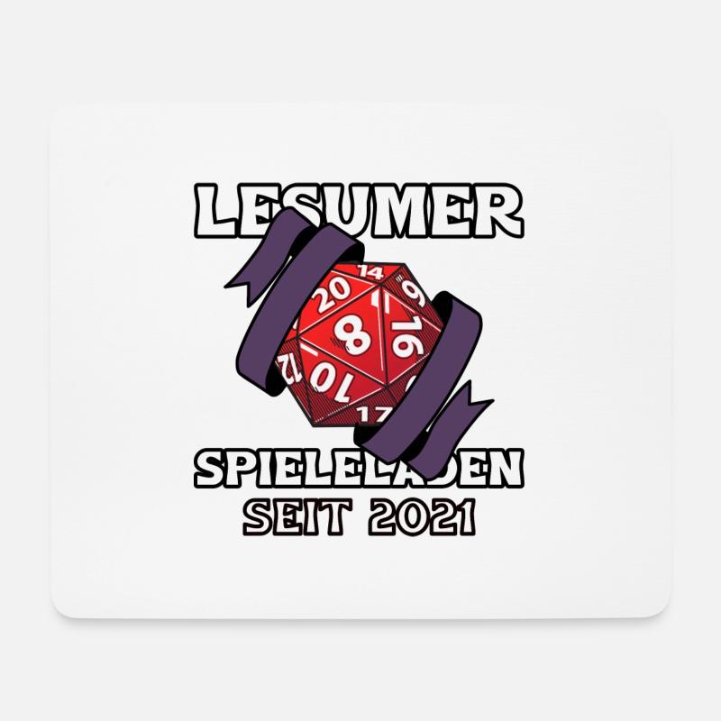 Lesumer Spieleladen - neues Logo designed for me - Mousepad (Querformat) - Weiß